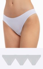 Minerva 3 τεμ. Γυναικεία Βαμβακερά slip 90-81361 Lamoda.gr