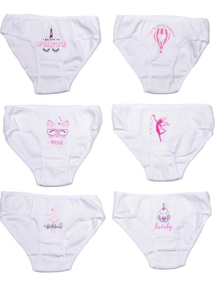 Πακ. 6τμχ Παιδικά Βαμβακερά Slip Pretty Baby 47483 Lamoda.gr