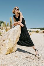 Vamp Αμάνικο Μάξι Φόρεμα Ζακάρ 14420 Lamoda.gr