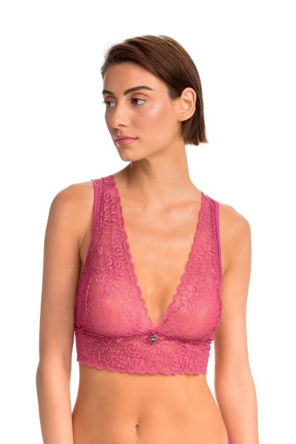 Vamp Δαντελωτό Bralette Φλοράλ 14821 Lamoda.gr