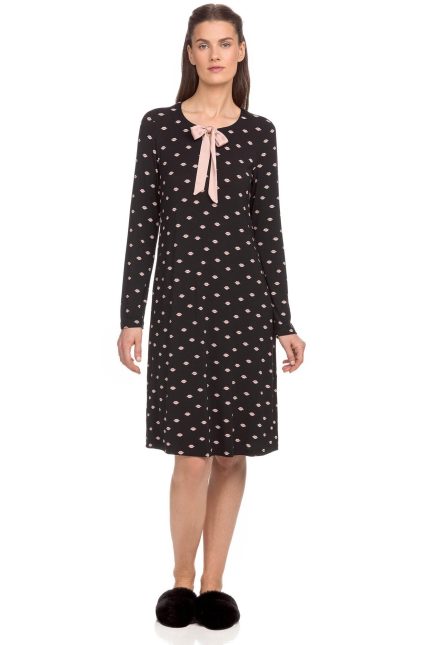 Vamp Γυναικείο Χειμερινό Νυχτικό Plus Size 15187 Lamoda.gr