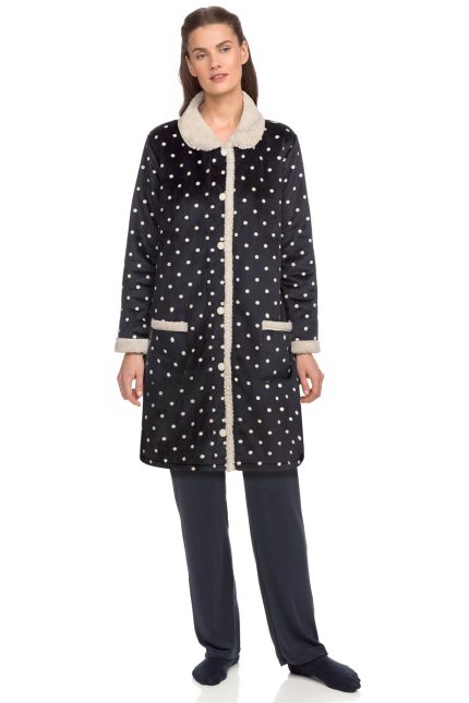 Vamp Γυναικεία Ρόμπα Fleece με Κουμπιά 15903 Lamoda.gr