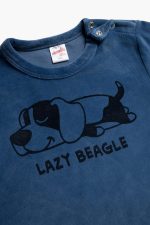 Minervakia Βρεφική Πυτζάμα Βελουτέ Lazy Beagle 90-61877 Lamoda.gr