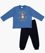 Minervakia Βρεφική Βαμβακερή Πυτζάμα Bear Forest 90-61875 Lamoda.gr