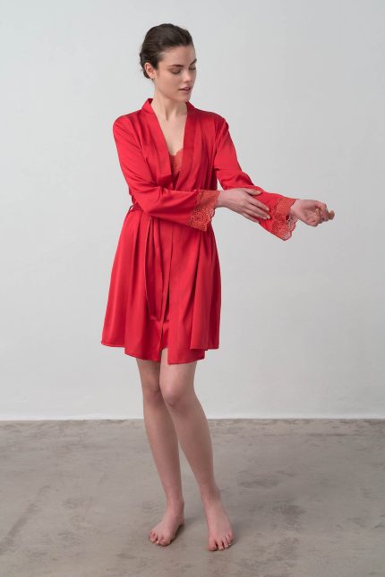 Vamp Γυναικεία Σατέν Ρόμπα My Valentine 16920 Lamoda.gr