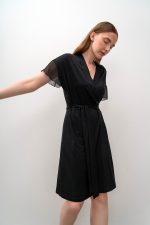 Μονόχρωμη Σταυρωτή Ρόμπα Vamp 16067