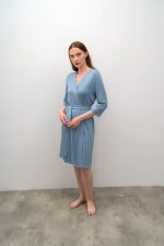 Vamp Μονόχρωμη Σταυρωτή Ρόμπα 16084 Lamoda.gr