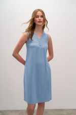 Vamp Αμάνικο Νυχτικό με Δαντέλα 16156 Lamoda.gr
