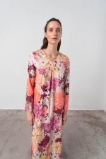 Μάξι Φλοράλ Νυχτικό Vamp 17004 Lamoda.gr