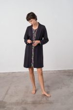 Βαμβακερή Ρόμπα Μονόχρωμη Vamp 17465