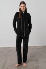 Βελουτέ Φόρμα με Φερμουάρ Vamp 17212 Lamoda.gr