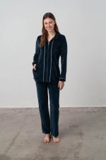 Βελουτέ Φόρμα με Φερμουάρ Vamp 17212 Lamoda.gr