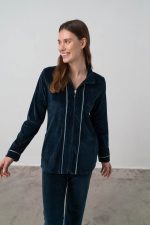 Βελουτέ Φόρμα με Φερμουάρ Vamp 17212 Lamoda.gr