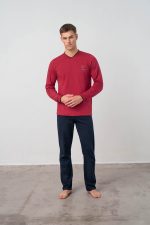 Vamp Χειμερινή Ανδρική Πυτζάμα Μονόχρωμη 17635 Lamoda.gr