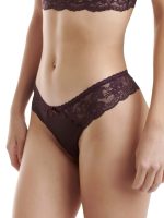 Γυναικείο Slip Thong με Δαντέλα Walk W2041