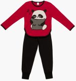 Minerva Παιδική Χειμερινή Πυτζάμα με Τύπωμα Panda Lamoda.gr