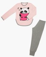 Minerva Παιδική Χειμερινή Πυτζάμα με Τύπωμα Panda Lamoda.gr
