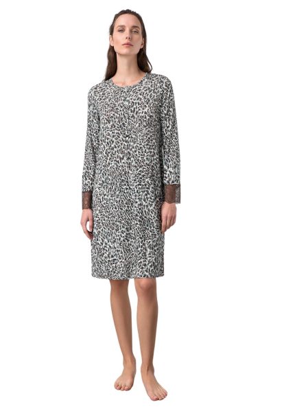Vamp Χειμερινό Νυχτικό Animal Print με Κουμπιά 17090 Lamoda.gr