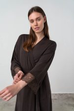Vamp Εντυπωσιακό Σετ Νυχτικό με Ρόμπα Micromodal Lamoda.gr