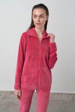 Vamp Γυναικεία Μονόχρωμη Φόρμα Σετ Βελουτέ 15986 Lamoda.gr