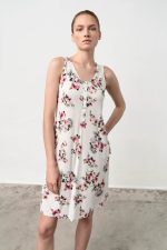 Vamp Καλοκαιρινό Νυχτικό με Κουμπάκια Micromodal 18019 Lamoda.gr
