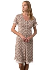 Vamp Floral Νυχτικό Κοντομάνικο με Κουμπάκια 18122 Lamoda.gr
