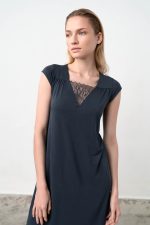 Vamp Νυχτικό Πολυτελείας με Δαντέλα 18183 Lamoda.gr