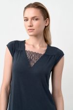 Vamp Νυχτικό Πολυτελείας με Δαντέλα 18183 Lamoda.gr