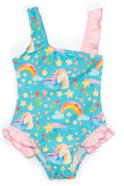 Παιδικό Ολόσωμο Μαγιό Unicorn με Βολάν Lamoda.gr