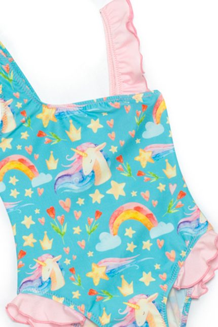 Παιδικό Ολόσωμο Μαγιό Unicorn με Βολάν Lamoda.gr