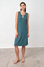 Vamp Κλασικό Αμάνικο Φόρεμα Μονόχρωμο Plus Size 18489 Lamoda.gr