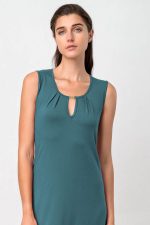 Vamp Κλασικό Αμάνικο Φόρεμα Μονόχρωμο Plus Size 18489 Lamoda.gr
