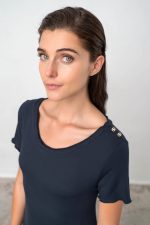 Μονόχρωμο Φόρεμα Viscose με Κοντό Μανίκι Vamp 18492
