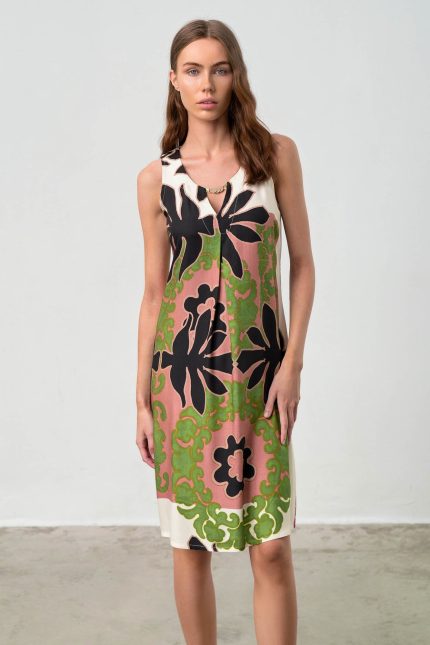 Lamoda.gr Γυναικείο αμάνικο Φόρεμα Viscose 18438 Vamp