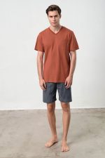 Vamp Ανδρική Πυτζάμα Καλοκαιρινή Plus Size 18660 Lamoda.gr