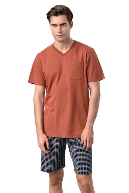Vamp Ανδρική Πυτζάμα Καλοκαιρινή Plus Size 18660 Lamoda.gr