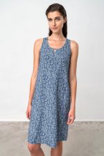 Vamp Καλοκαιρινό Εμπριμέ Νυχτικό Plus Size Βαμβακερό 18326 Lamoda.gr