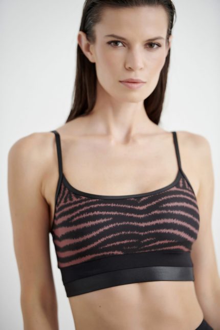 Blu4u Γυναικείο Μαγιό Crop Top Animal Print 23366062 Lamoda.gr