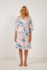 Harmony Σατέν Γυναικεία Ρόμπα Εμπριμέ 31-504504