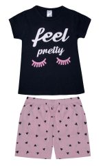 Pretty Baby Παιδική Καλοκαιρινή Πυτζάμα Για Κορίτσια 100% Βαμβακερή