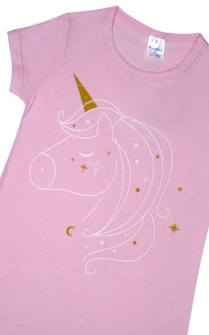 Pretty Baby Παιδικό Νυχτικό Κοντομάνικο με τύπωμα Unicorn 63145