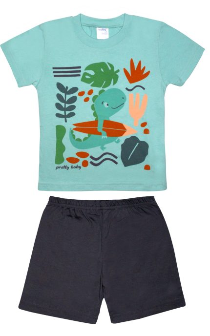 Pretty Baby Παιδική Καλοκαιρινή Πυτζάμα Για Αγόρια 100% Cotton