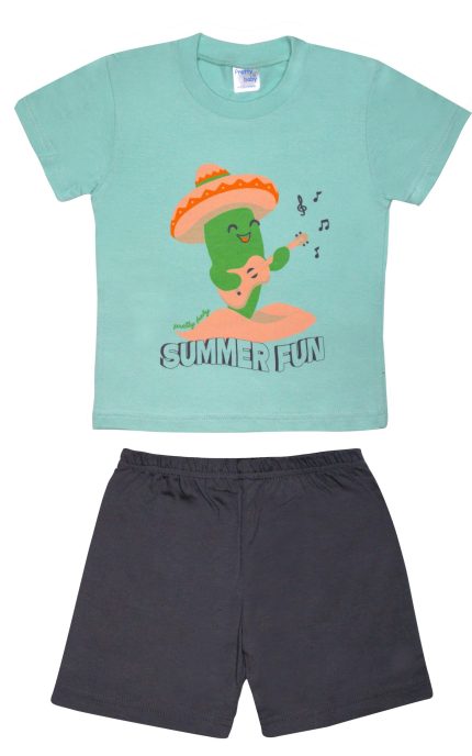 Pretty Baby Παιδική Καλοκαιρινή Πυτζάμα Για Αγόρια 100% Cotton