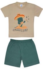 Pretty Baby Παιδική Καλοκαιρινή Πυτζάμα Για Αγόρια 100% Cotton