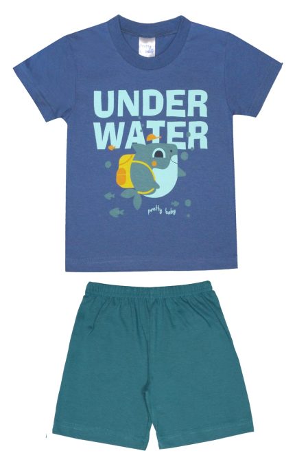 Pretty Baby Παιδική Καλοκαιρινή Πυτζάμα Για Αγόρια 100% Cotton