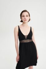 Vamp Νυχτικό Πολυτελείας με Δαντέλα Micromodal Vamp 19097