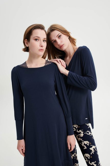 Vamp Γυναικεία Πιτζάμα Χειμερινή και σε Plus Size Μεγέθη 19080 Lamoda.gr