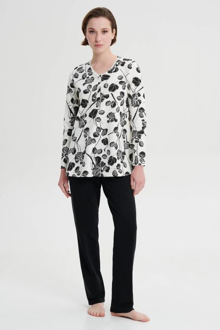 Vamp Γυναικεία Πυτζάμα Fouter Plus Size 19151 Lamoda.gr