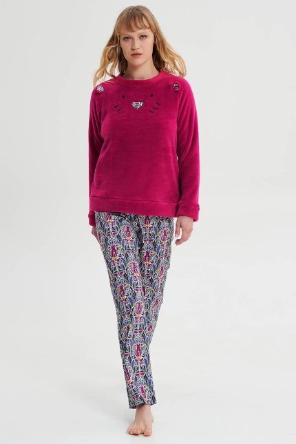 Vamp Γυναικεία Νεανική Πυτζάμα Fleece 19424 Lamoda.gr