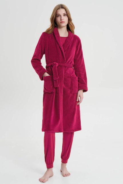 Vamp Κλασική Γυναικεία Ρόμπα Fleece 19210 Lamoda.gr